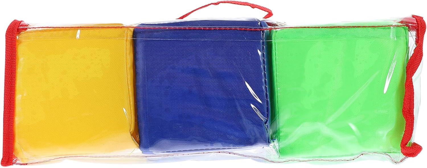 jojofuny 3 cubos de aprendizaje de dados, dados educativos de bolsillo, dados de ayuda de aprendizaje de color, dados peludos, bloques apilables,