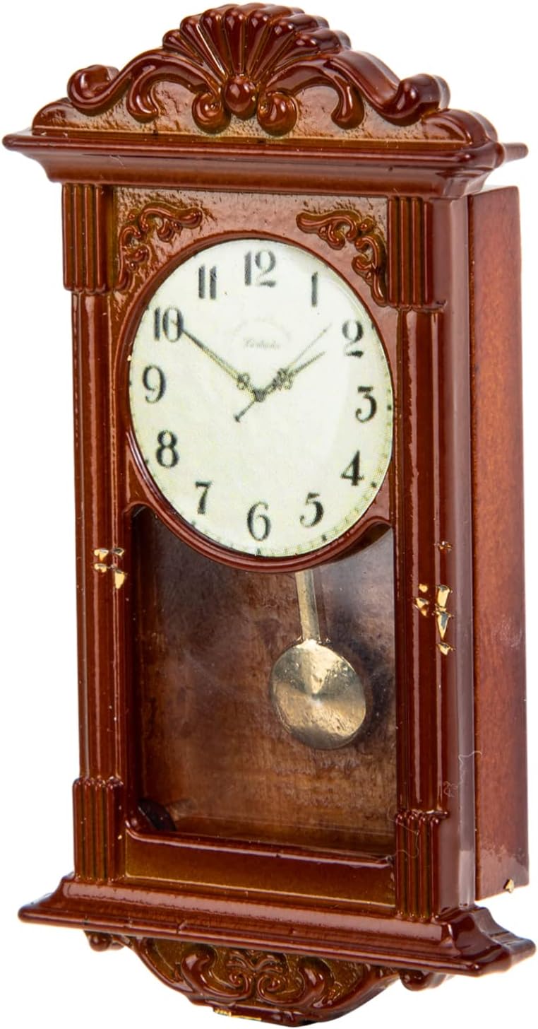 Accesorios para muebles en miniatura para casa de muñecas – Casa de muñecas Reloj romano Muñecas de madera Casa de muñecas Juguete miniatura Mini