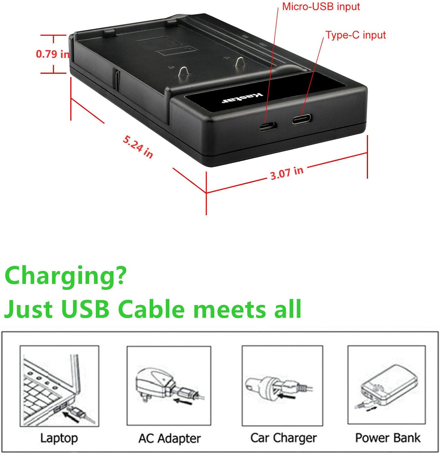 Kastar Paquete de 1 batería y cargador USB inteligente compatible con Sony CCD-F Series CCD-F38 CCD-F380 CCD-F385 CCD-F385E CCD-F388BR CCD-F390