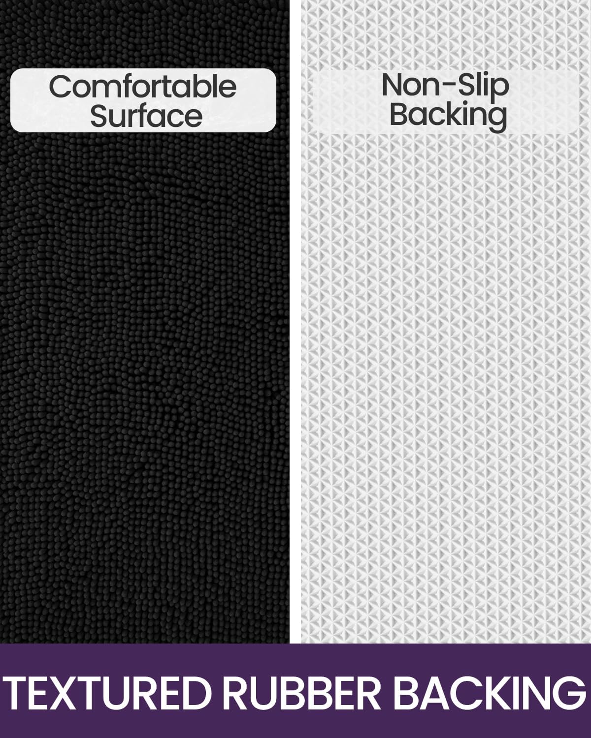 DEXI Alfombras de baño, tapetes de baño de felpilla para suelo de baño, antideslizantes, absorbentes, lavables, alfombras de ducha de felpa para