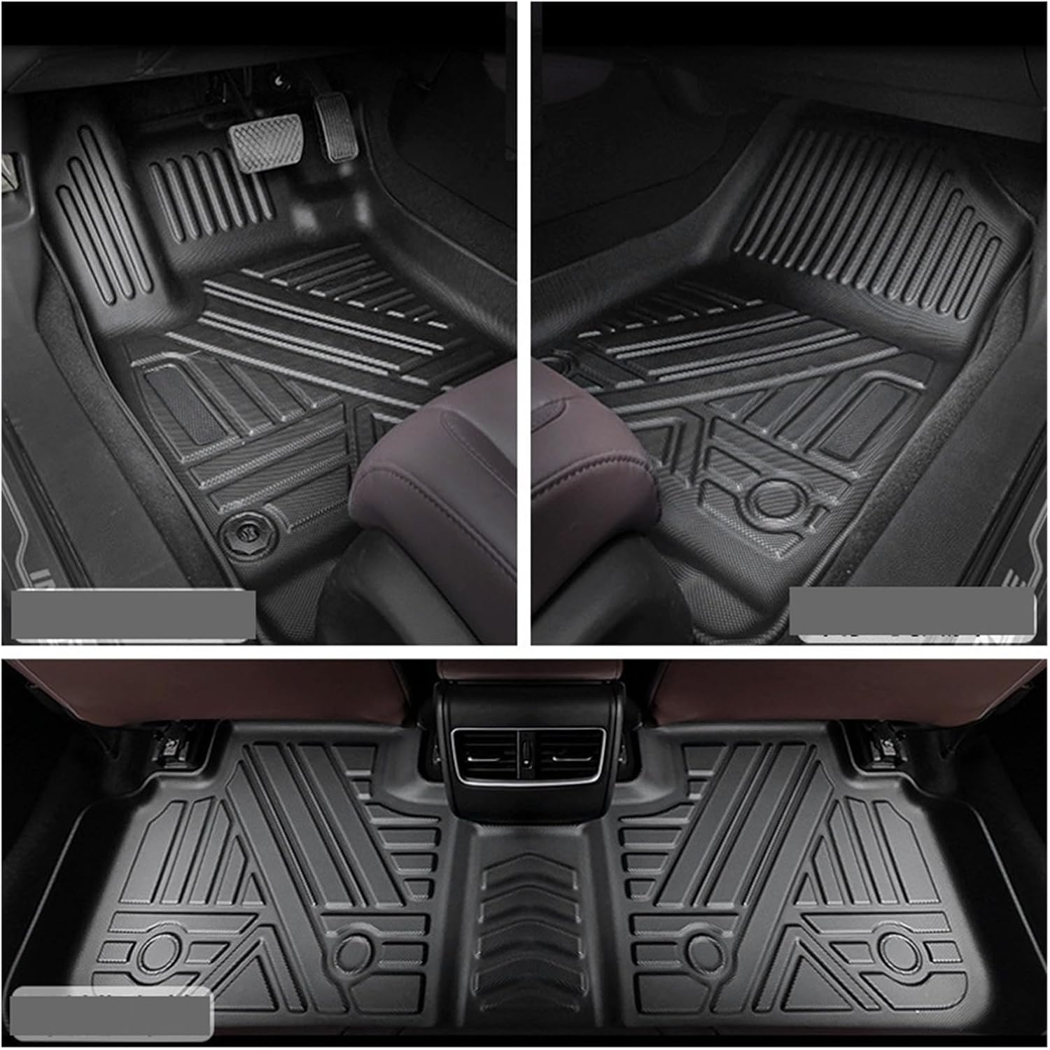 Tapete de piso de coche compatible con Volvo XC90 7 S90 XC40 V60 XC60 S60 TPE de goma termoplástica impermeable totalmente rodeado de la alfombrilla