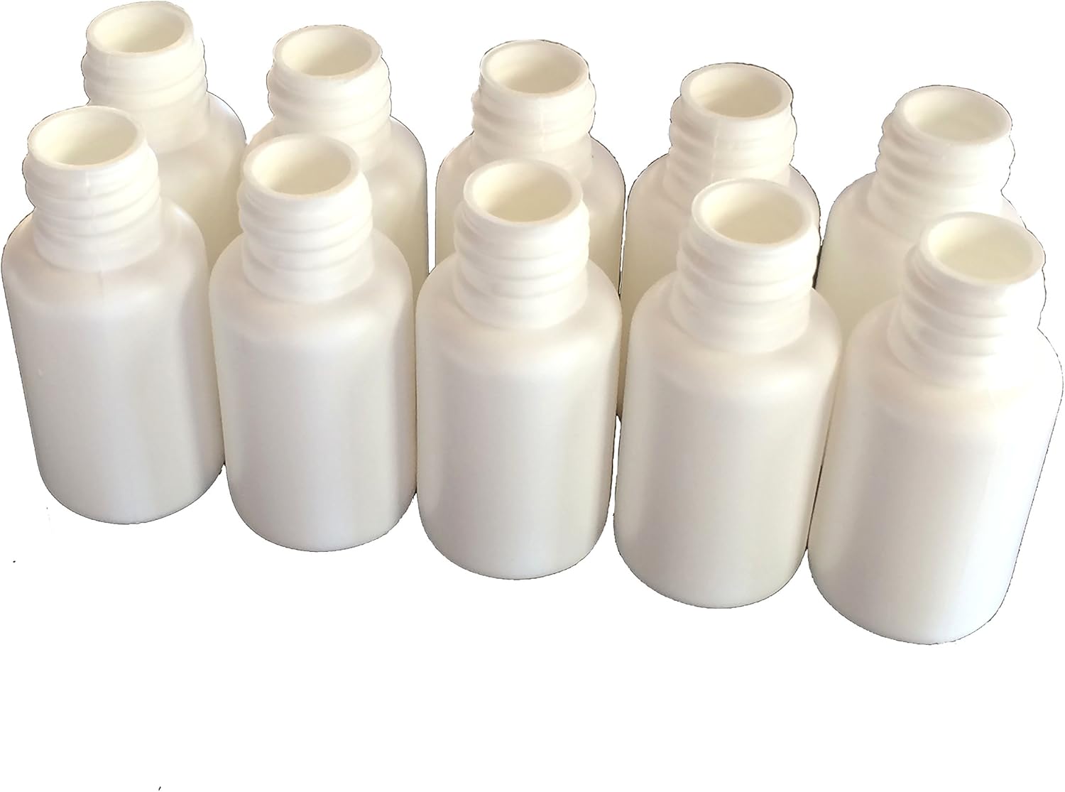 Paquete de 10 botellas de spray nasal de 0.7 fl oz Mister – Botellas de plástico blanco recargables vacías de polietileno de alta densidad –