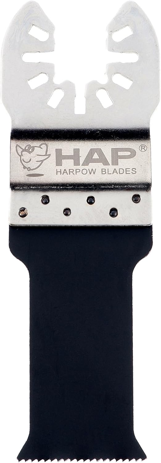 Harpow 10 piezas de hoja de sierra bimetálica E-cut con soporte de acero inoxidable, 1.102 in, hojas de herramienta oscilante eléctrica, cuchillas
