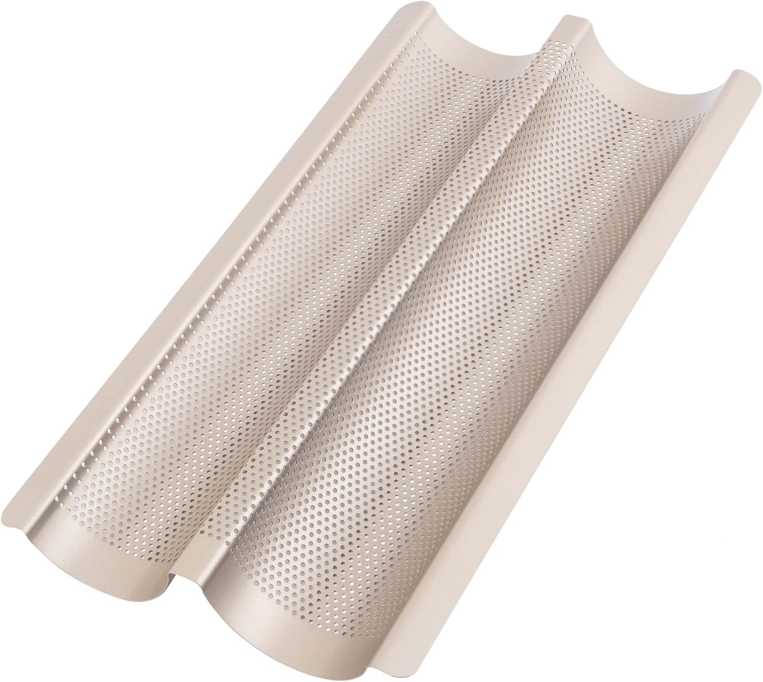 Bandeja antiadherente para hornear baguette  Bandeja de pan francés para 2 baguettes perfectamente horneadas  Bandeja perforada para hornear