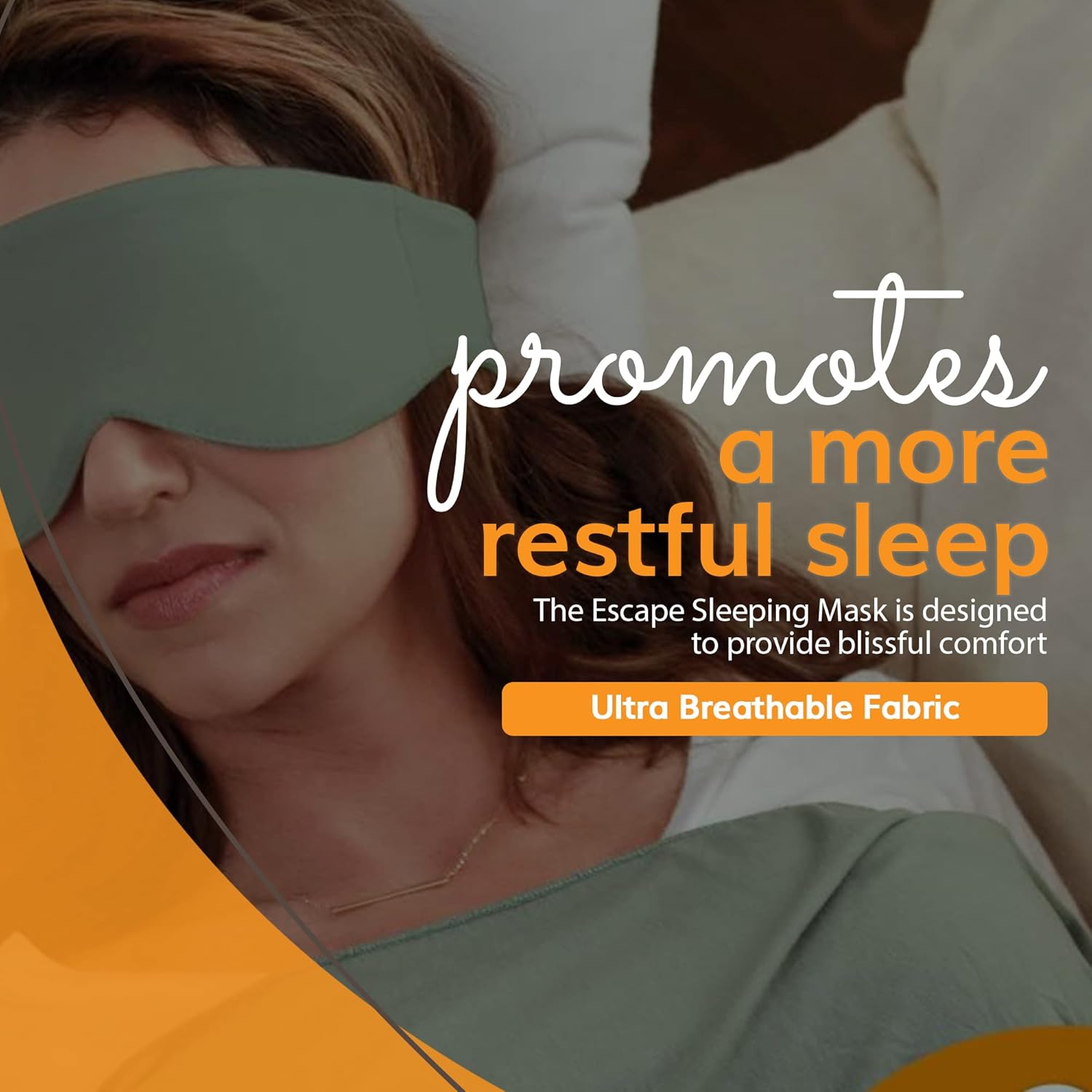 Happyluxe Máscara para dormir de ojos, esenciales para avión, máscaras para dormir, no atrapa el cabello, perfecta para hombres y mujeres, viajes y