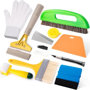 FOSHIO Kit de herramientas de papel tapiz profesional, que incluye cepillo alisador de papel tapiz, rodillo de costura, cepillo de pasta, FOSHIO Kit de herramientas de papel tapiz profesional, que incluye cepillo alisador de papel tapiz, rodillo de costura, cepillo de pasta,