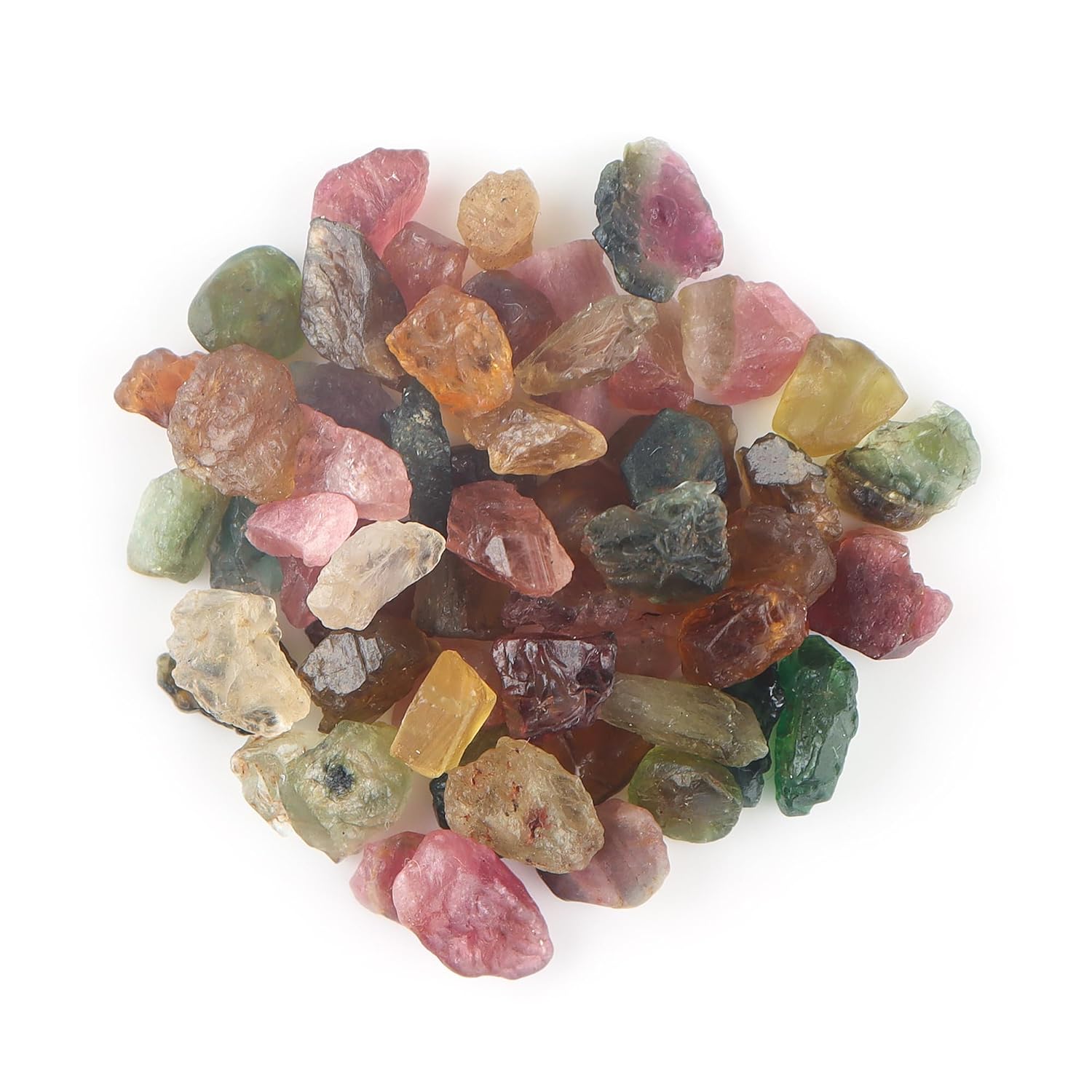 SunshineGems Natural Raw Multi Tourmaline Crystals Untreated Raw Rough Loose Gemstone for Healing Tumbling, Cabbing, Fountain Rocks, Polishing, Wire