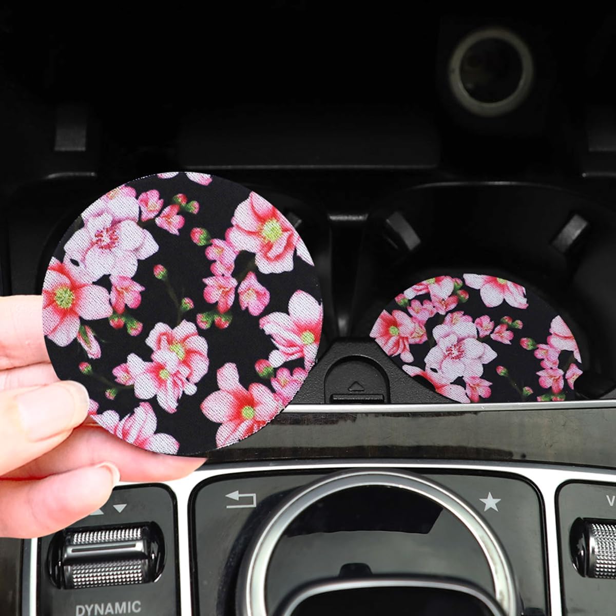 AUCELI Paquete de 2 posavasos para automóvil, portavasos universales para vehículos, 2.75 pulgadas, antideslizantes, a prueba de golpes, almohadilla