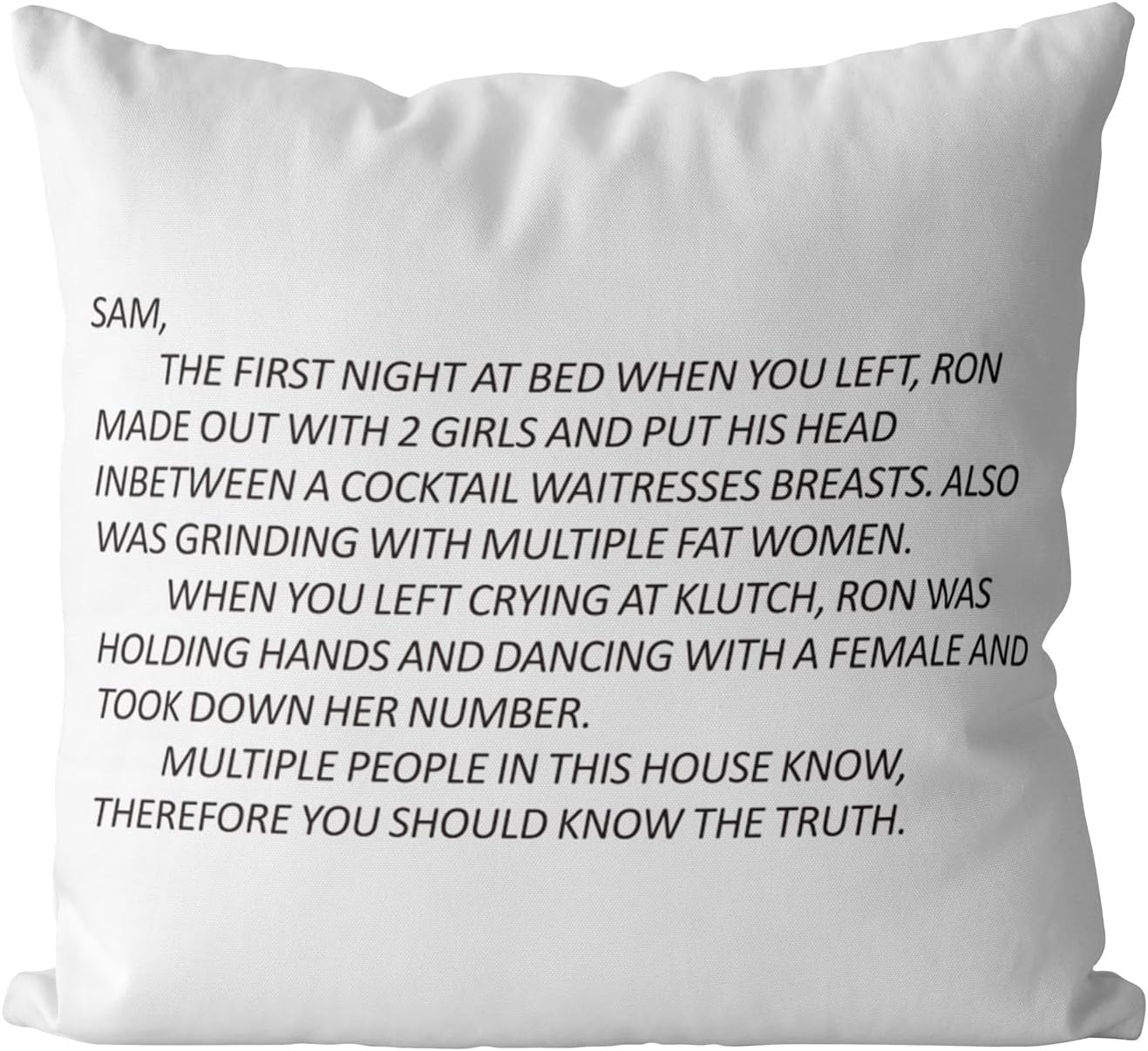 Gaslight Gatekeep Girlboss Sam’s Note Jersey Shore, Anonymous Letter to Sammi – Fundas de almohada, fundas de almohada, fundas de almohada de 18 x