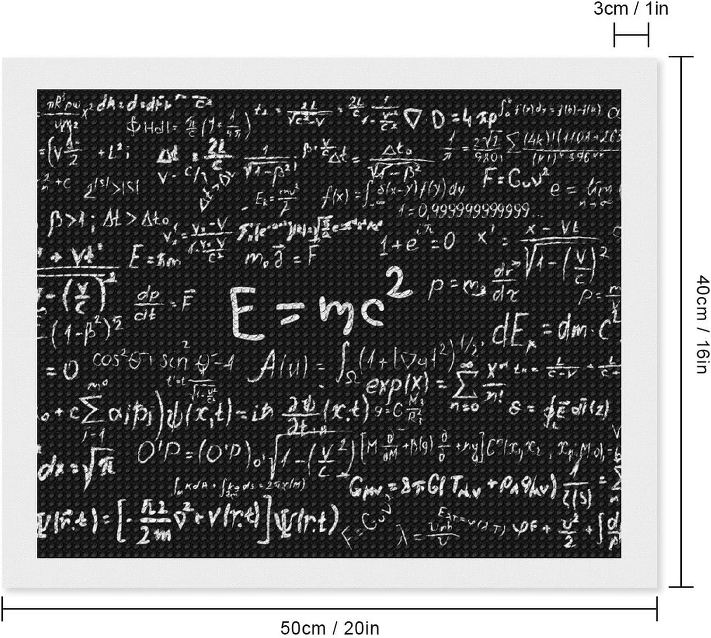 Physics and Math Science Formula Round Diamond Wall Art Kits for Adults Full Drill Painting Gift Home Decor