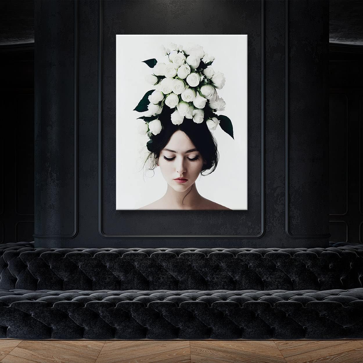 Sense Canvas Arte en lienzo con 12 flores de mujer, decoración del hogar, póster impreso, pintura grande, 30 x 40  0.75 pulgadas