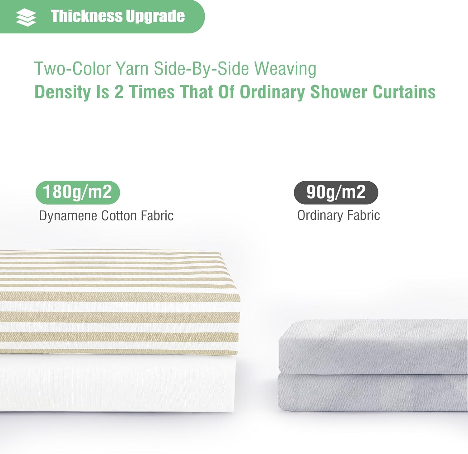 Dynamene Cortinas de ducha extralargas, 84 pulgadas de largo, cortinas de ducha de tela a rayas bohemias con borlas para baño, juego de cortina de