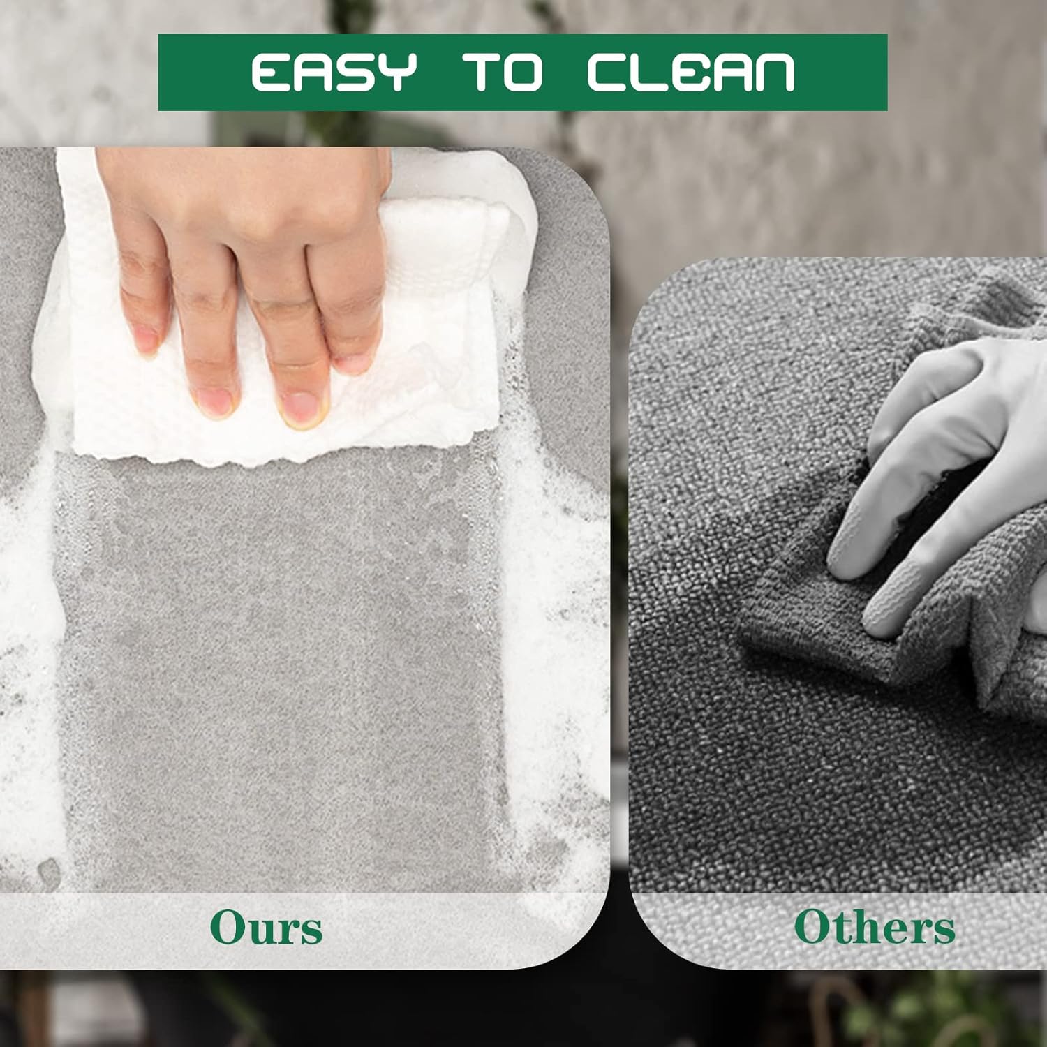 Alfombra de baño, fina y súper absorbente, antideslizante, alfombra de baño lavable, para debajo de la puerta, para bañera, cocina, ducha y cuarto