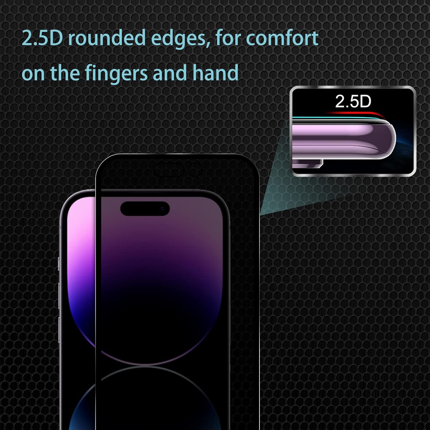 Paquete de 4 protectores de pantalla de privacidad compatibles con iPhone 14 Pro Max con 2 protectores de lente de cámara, dureza 9H, película