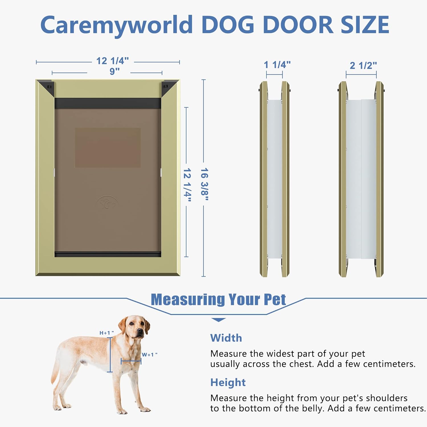 Puertas grandes resistentes a la intemperie para perros grandes con doble solapa magnética, marco de aluminio resistente, puertas para perros
