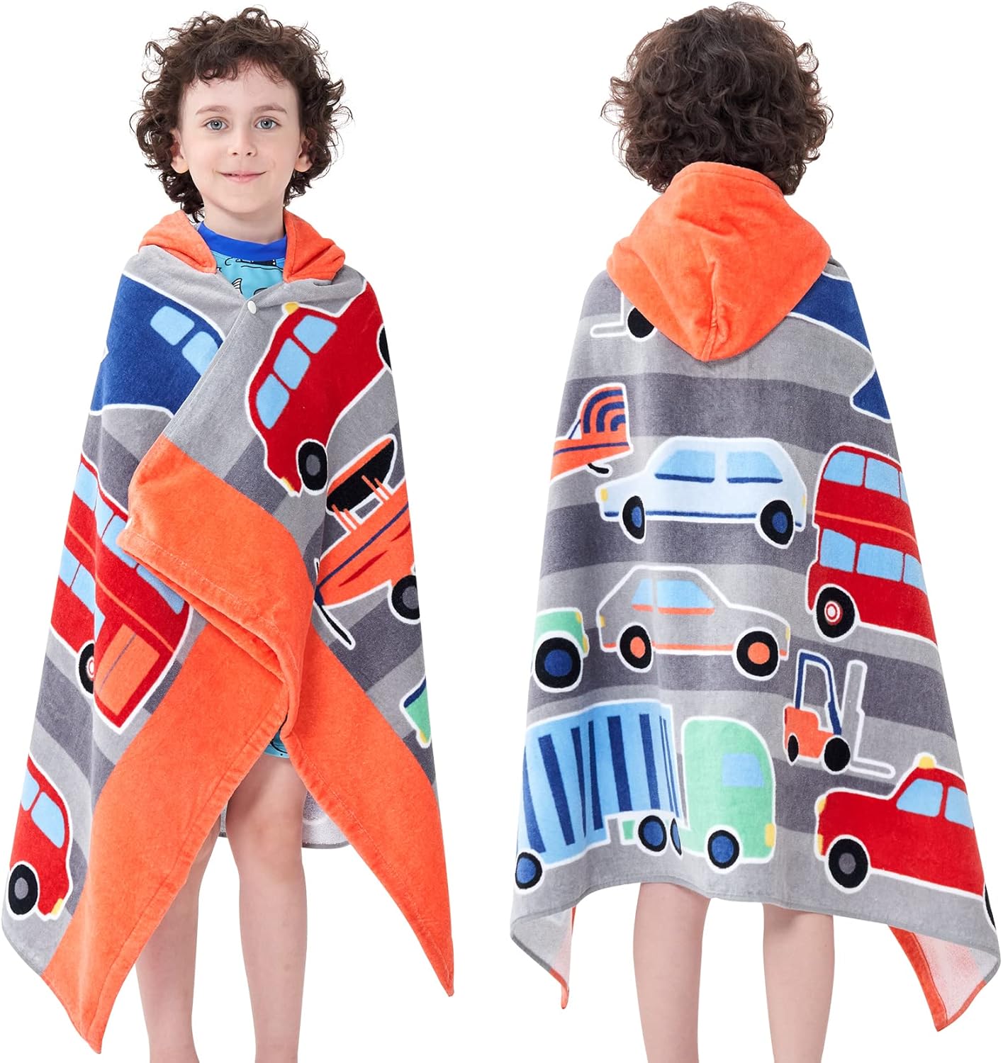 Toalla de baño con capucha para niños y niñas, cubierta de piscina, súper absorbente, lindo animal de dibujos animados, vitalidad completa (varios
