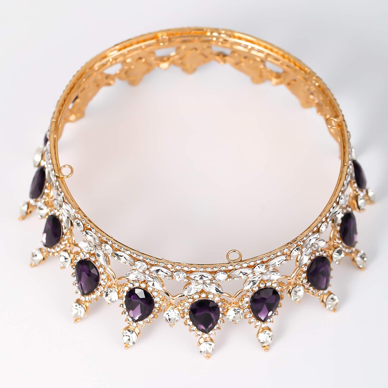 Corona de reina con diamantes de imitación, coronas y tiaras de boda para mujer, accesorios para el cabello, corona de cumpleaños de princesa,