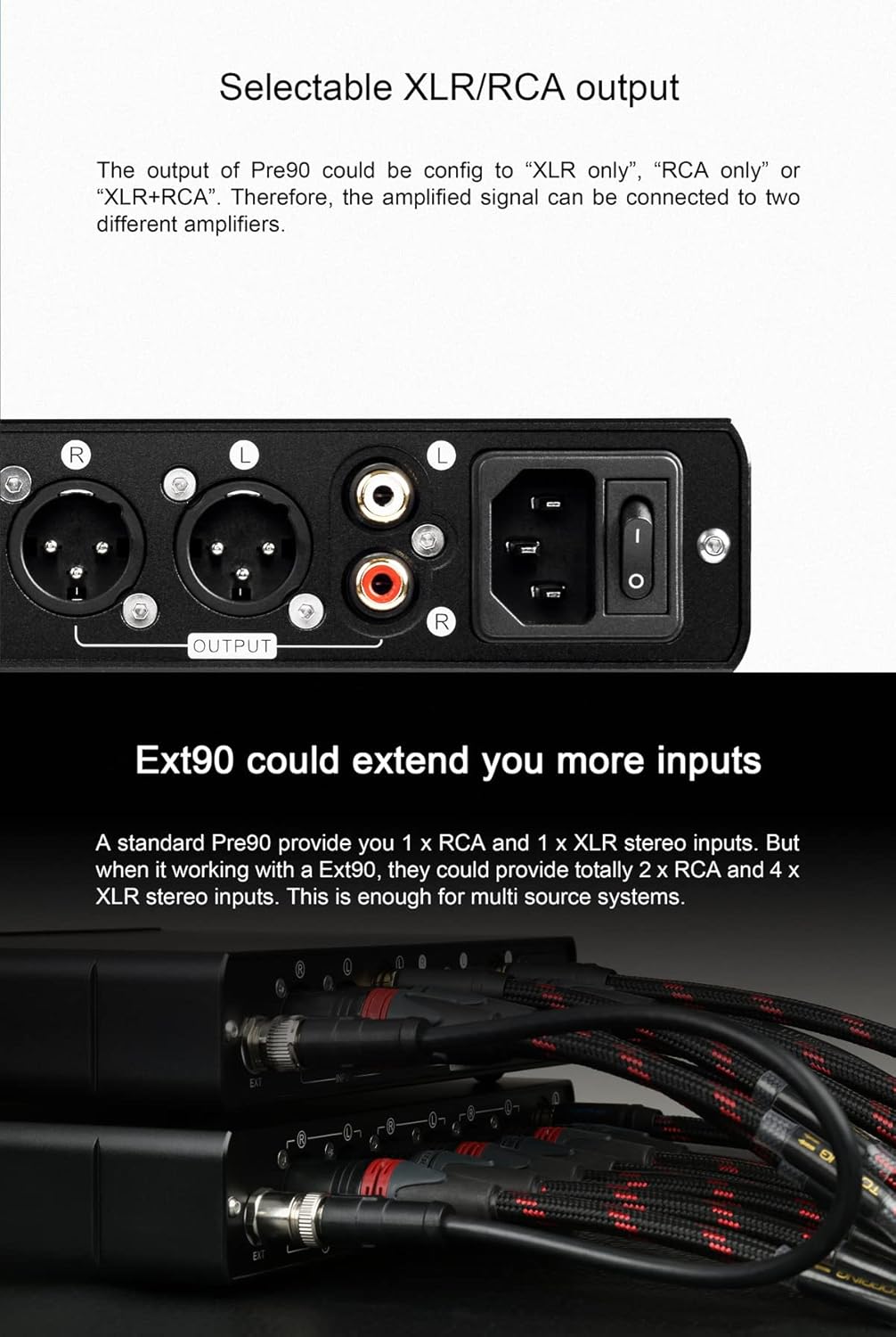 Topping PRE90 Preamplificador de audio de alta resolución Módulos NFCA Salida XLR balanceada RCA para D90se D90 A90 EXT90 Audio DAC con control