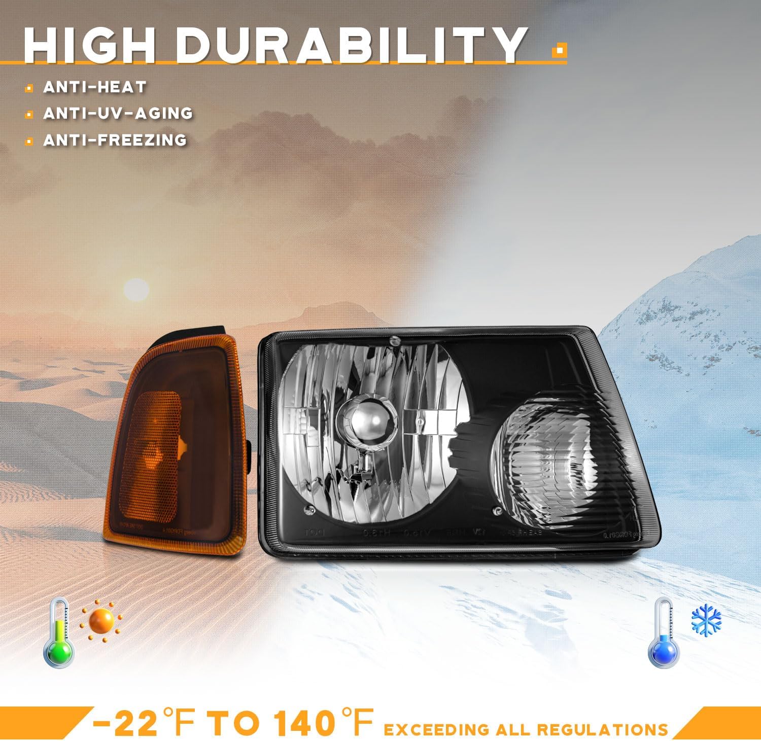 Conjunto de faros delanteros automotrices para Ford Ranger 2001-2011, par de faros delanteros de repuesto para Ford Ranger 01 02 03 04 05 06 07 08