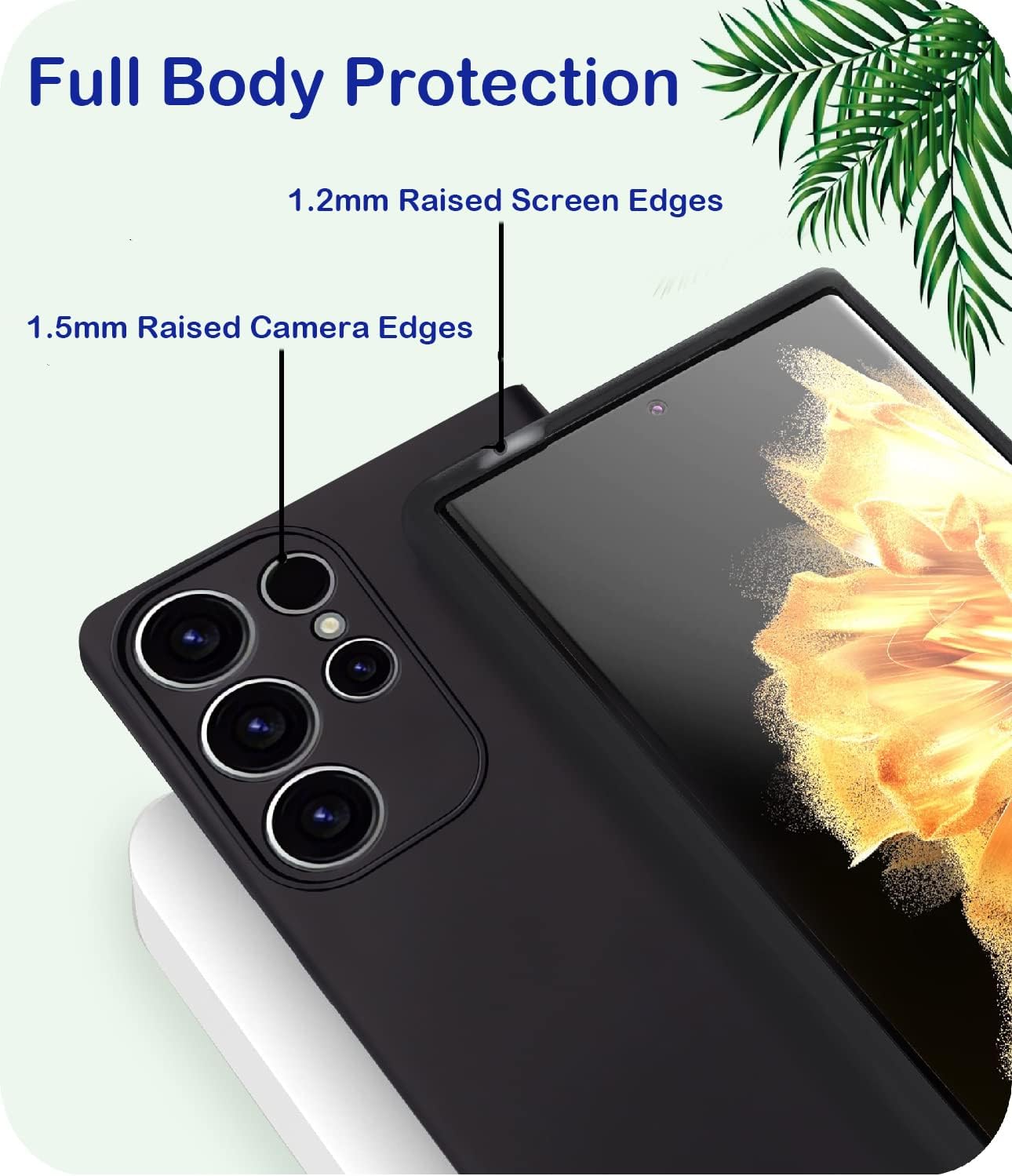 Funda compatible con Samsung Galaxy S23 Ultra, diseño delgado de silicona de 6.8 pulgadas, funda protectora elegante con forro de microfibra suave