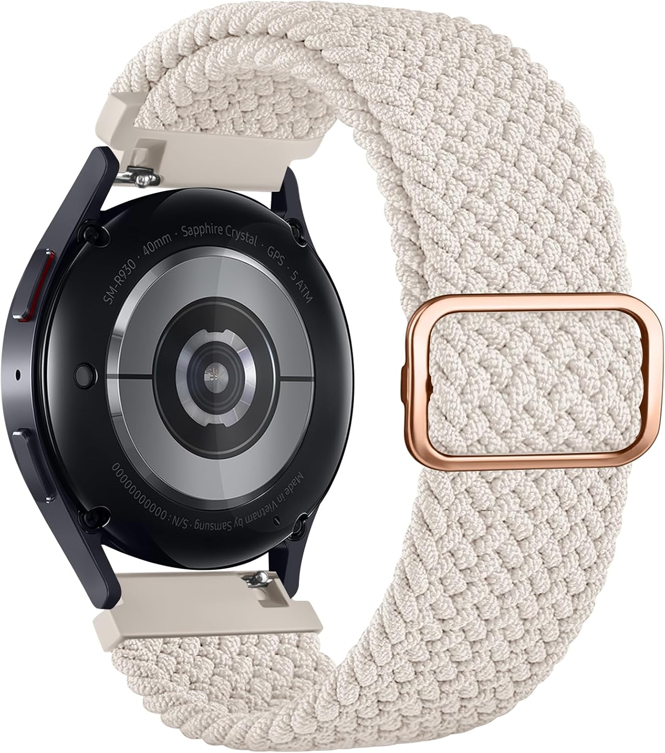 Vancle Correa elástica trenzada compatible con Samsung Galaxy Watch Active 2 Band de 1.575 pulgadas, 1.732 pulgadas, Galaxy Watch Active, correas