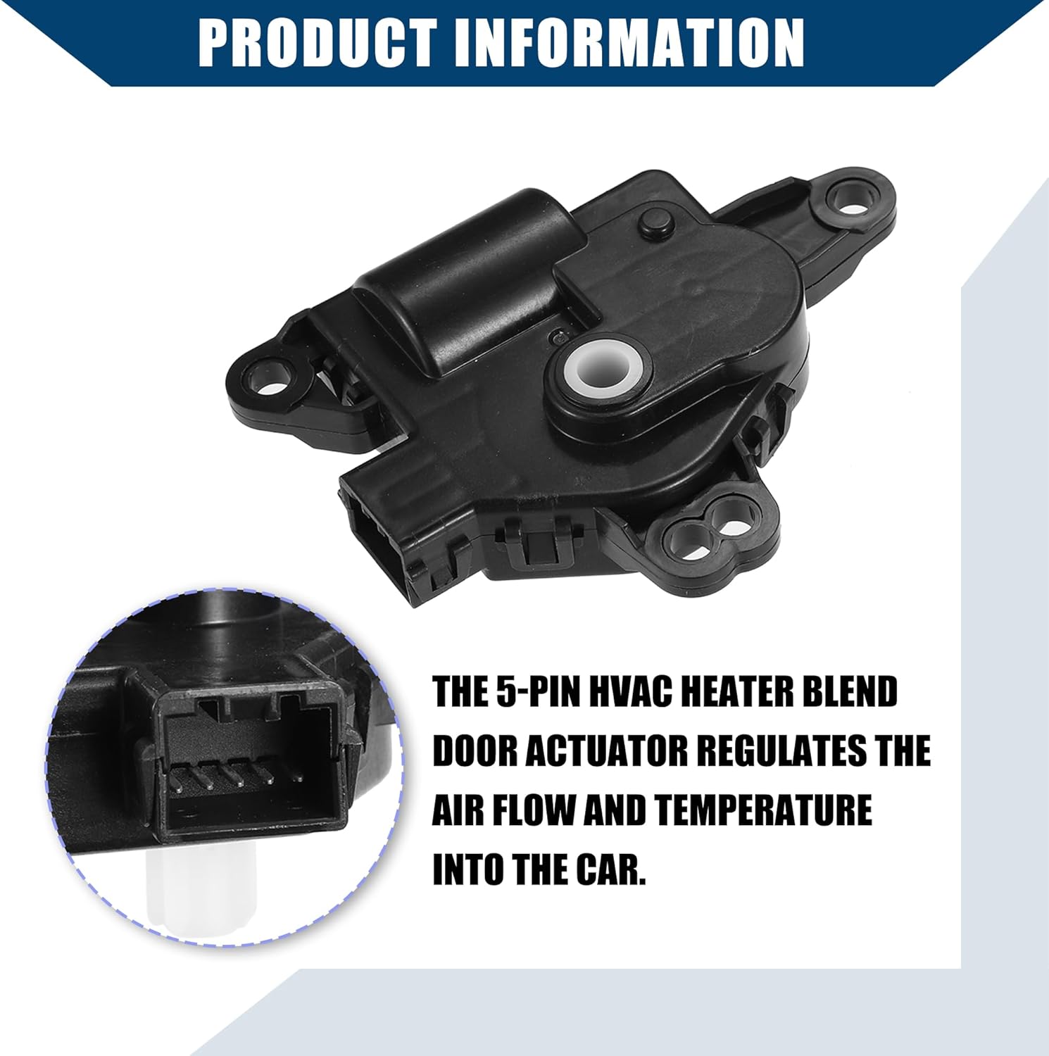 No.971573SAA0 – Actuador de puerta de mezcla de calentador HVAC para Kia Optima Forte CadenzaFrenteAC Calentador Mezcla de Actuador de Puerta