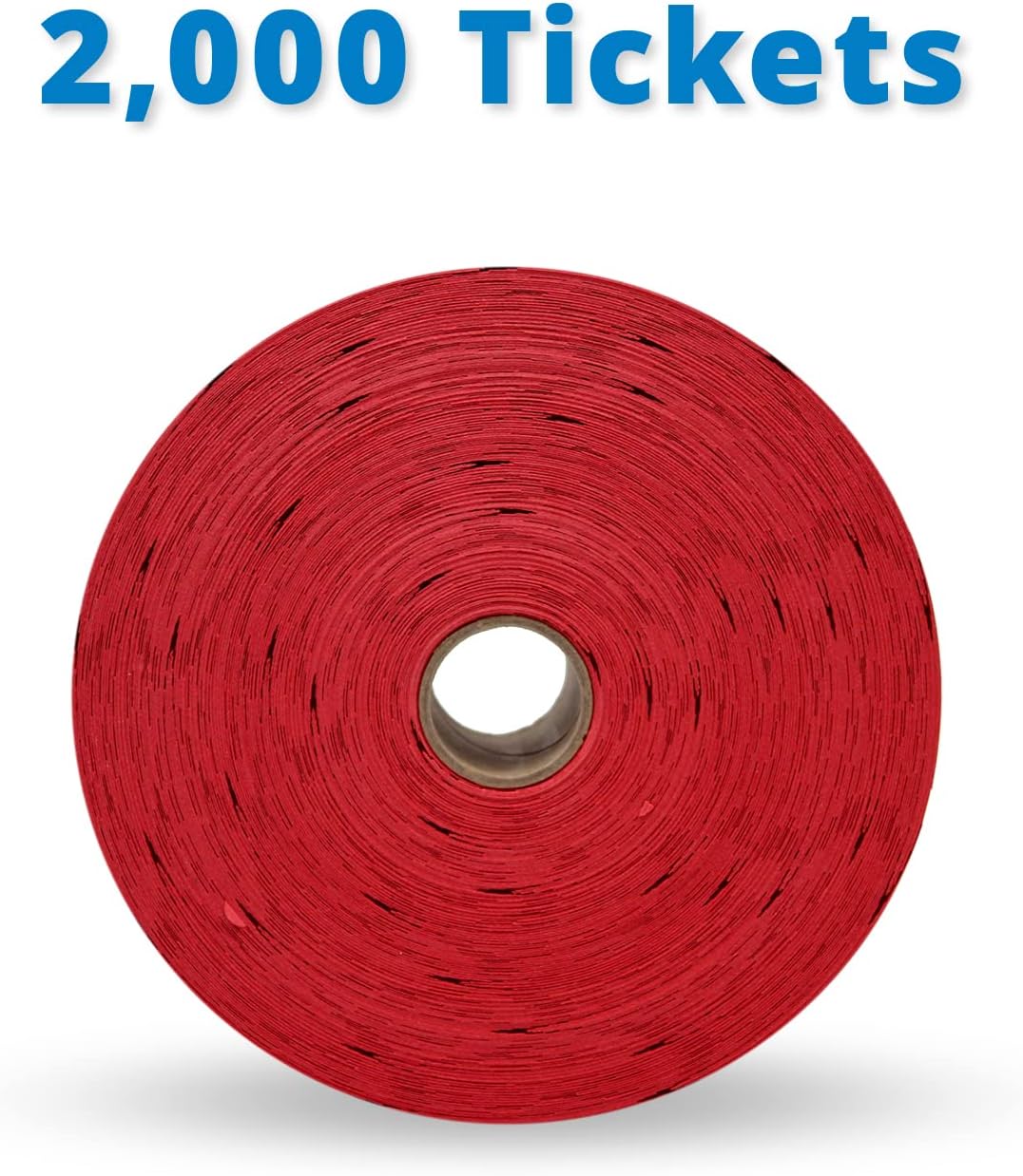 Boletos para sorteo de 5050 con división, talón doble, 2000boletosrollo, Rojo rojo