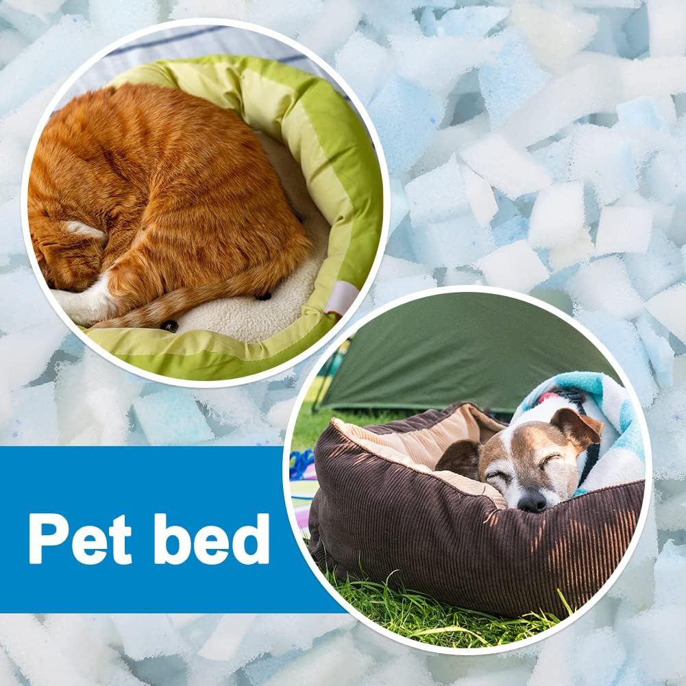 Jmuiiu Relleno de espuma viscoelástica triturada de 8.82 oz8.81 onzas para almohadas, puf, muñecas, sofás, animales de peluche de Navidad,