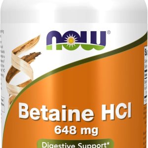 NOW Suplementos, betaína HCl 648 mg, fórmula vegetariana, apoyo digestivo*, 120 cápsulas vegetales NOW Suplementos, betaína HCl 648 mg, fórmula vegetariana, apoyo digestivo*, 120 cápsulas vegetales