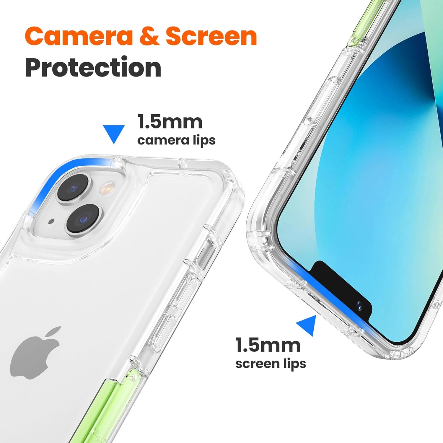 ZCDAYE Diseñada para iPhone 1314, funda transparente con soporte compatible con carga inalámbrica de TPU parachoques invisible soporte suave delgado