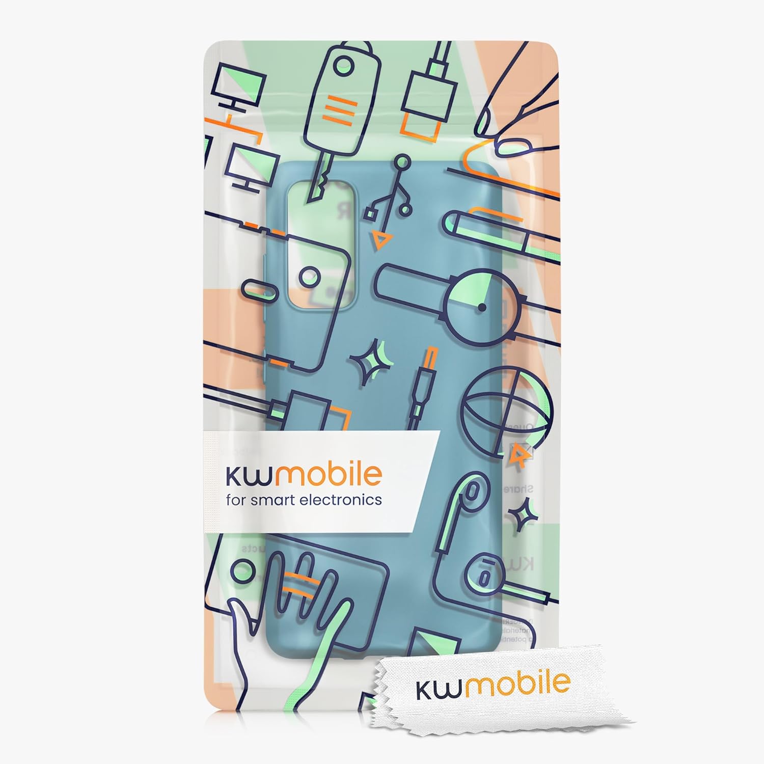 kwmobile Funda compatible con Samsung Galaxy S20 FE – Funda de silicona TPU metálica suave y delgada – Azul caribeño metálico