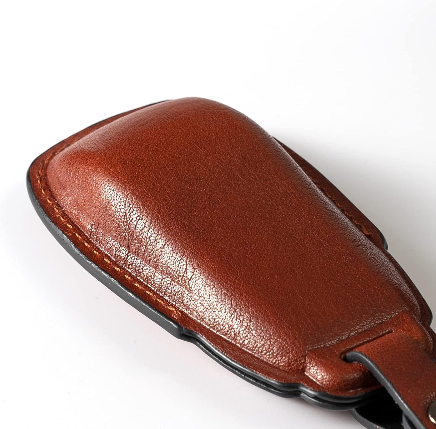 Smyfob Funda de cuero para llavero de automóvil, color marrón, compatible con Mercedes Benz, Marrón