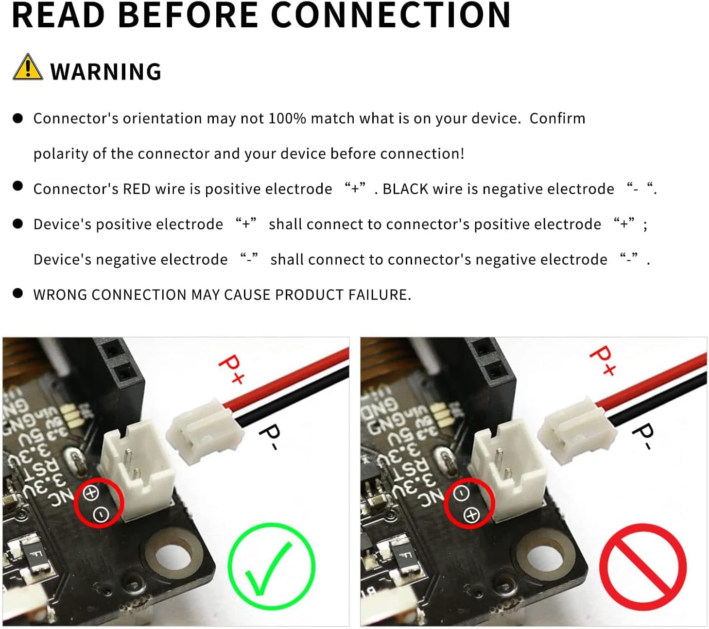 EEMB Batería recargable de iones de polímero de litio de 3.7V 550mAh 323450 Lipo con conector JST Asegúrese de que la polaridad del dispositivo