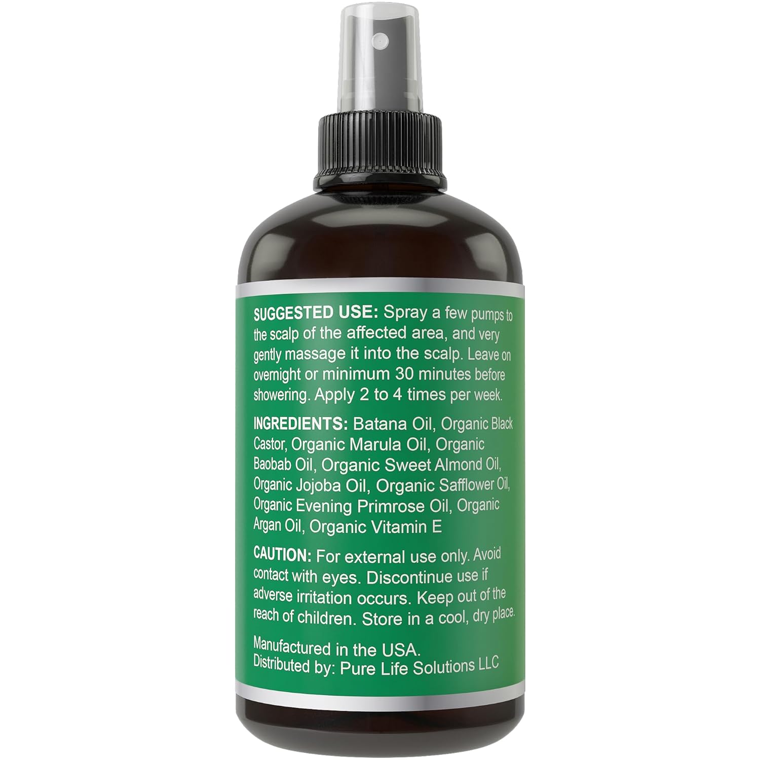 Aceite de batana para el crecimiento del cabello. Batana cruda de Honduras + ricino negro. Vegano, suero acondicionador sin enjuague para mujeres,