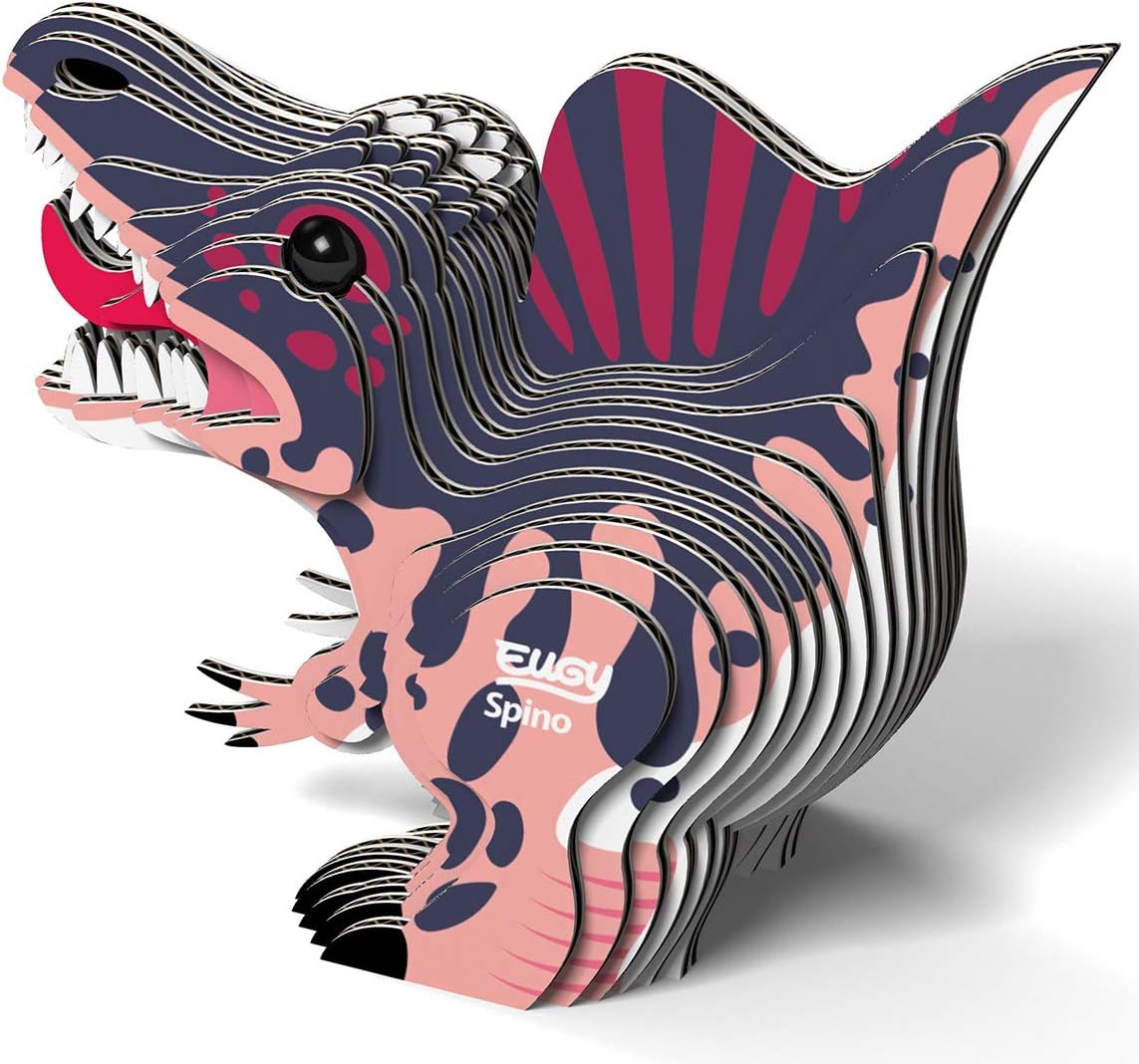 Eugy Spinosaurus – Rompecabezas 3D de dinosaurio, 24 piezas, ecológico, juguetes educativos para niños, niñas y niños a partir de 6 años