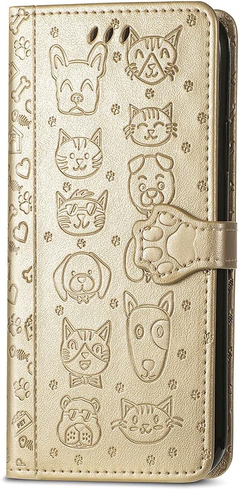 Funda tipo cartera de piel sintética para Moto G Stylus 5G 2023, diseño de perros y gatos con cierre magnético y ranuras para tarjetas de efectivo