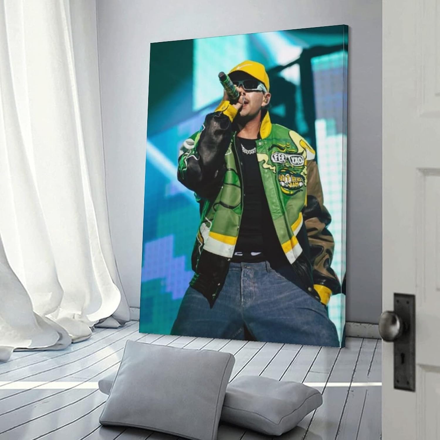 DAXXIN Feid – Póster de lienzo decorativo para pared, sala de estar, dormitorio, decoración, marco de regalo, 12 x 18 pulgadas (11.8 x 17.7 in)