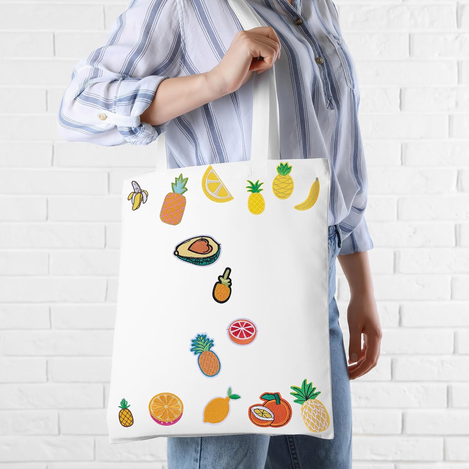 15 parches bordados de frutas, bonitos parches para planchar o coser para alimentos, adecuados para ropa, vestidos, jeans, pantalones, sombreros,
