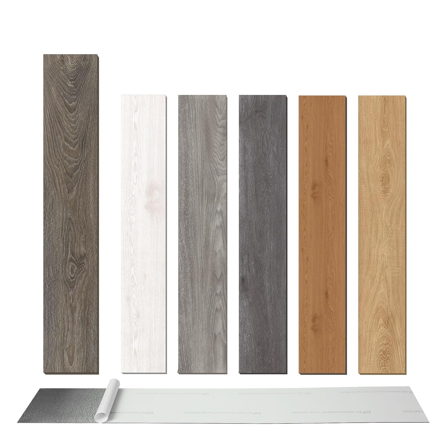 Oxdigi Azulejos de suelo de 36 x 6 x 6 x 72 paquetes108 pies cuadrados, suelo de tablones de madera grueso, autoadhesivo, impermeable, para cocina,
