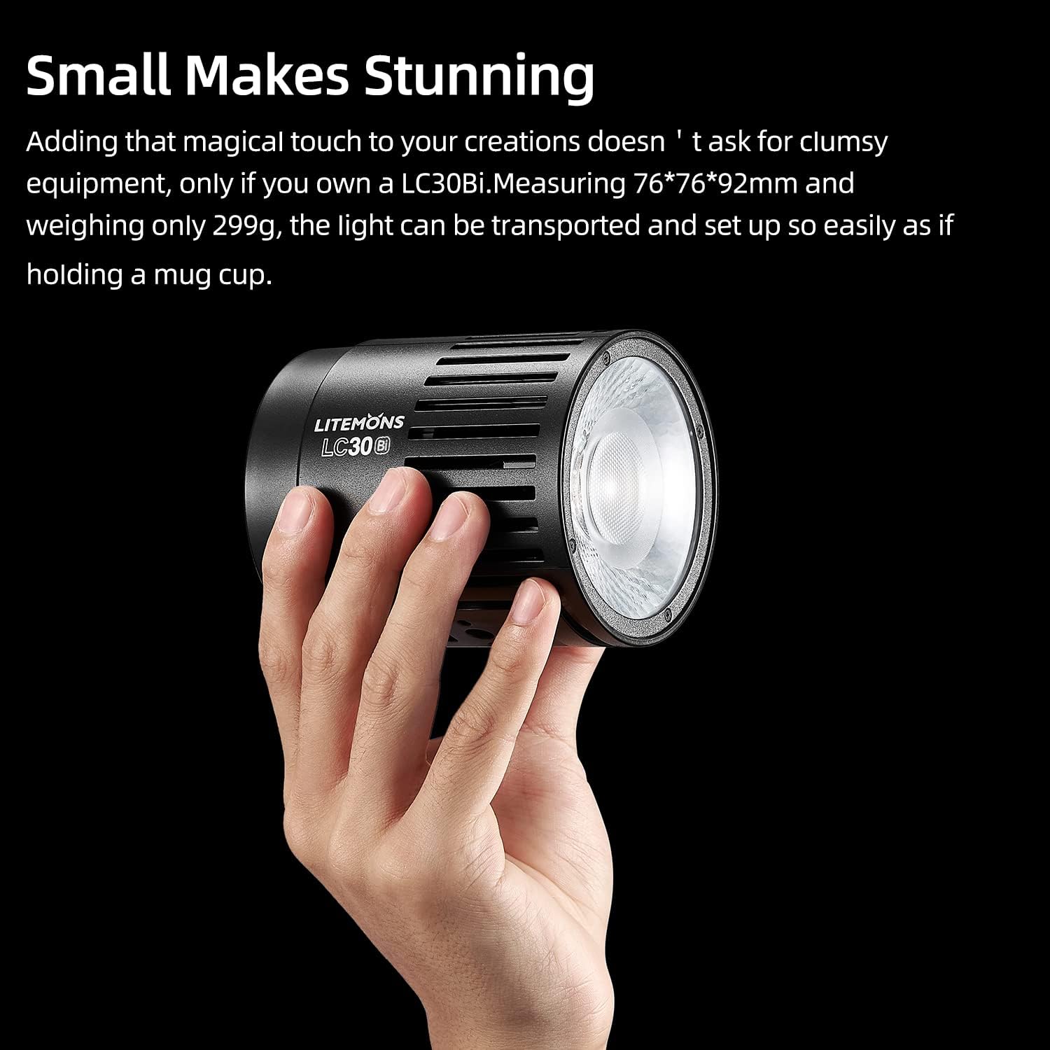 Godox LC30Bi – Luz de video LED de escritorio, luz constante, luz suave, luz de relleno de temperatura de dos colores, adecuada para grabación de