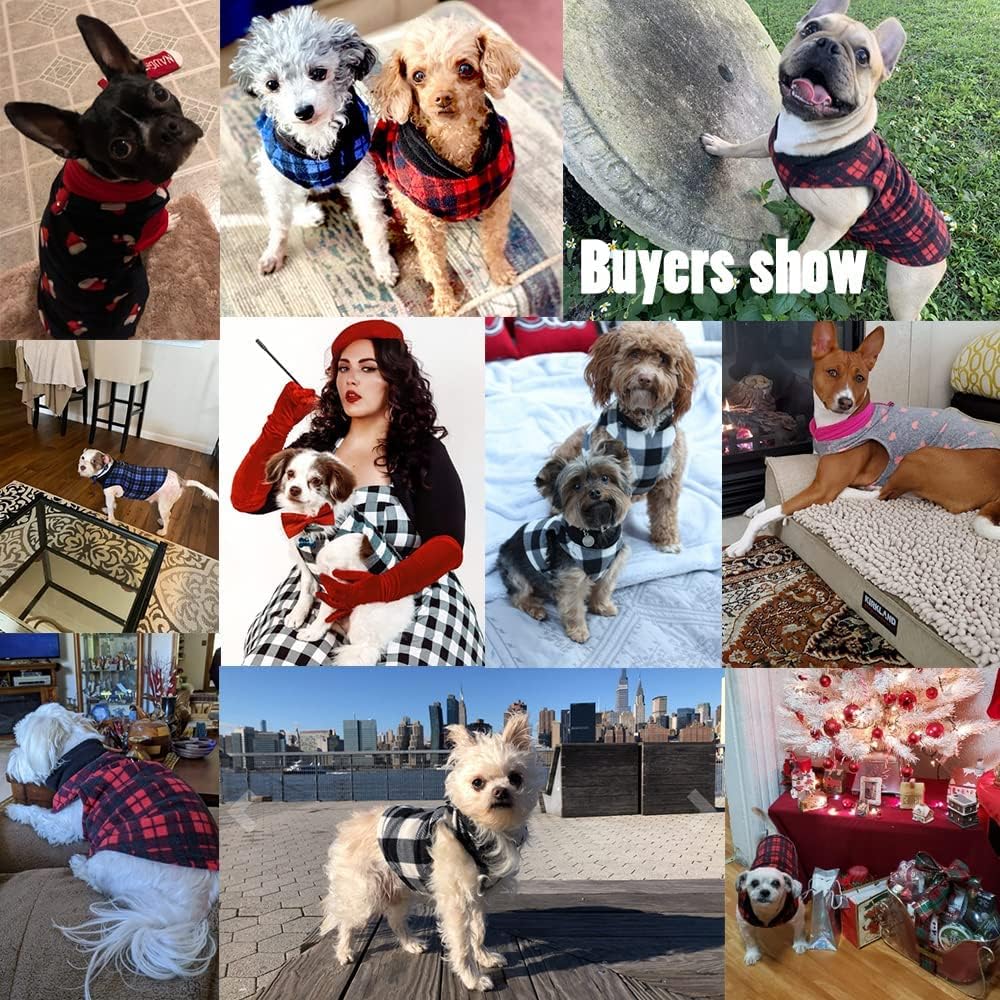 PIXRIY – Suéter para perro, suave chaleco de felpa con anillo para correa, chaqueta de invierno para perros pequeños, cachorros, gatos, Chihuahua,