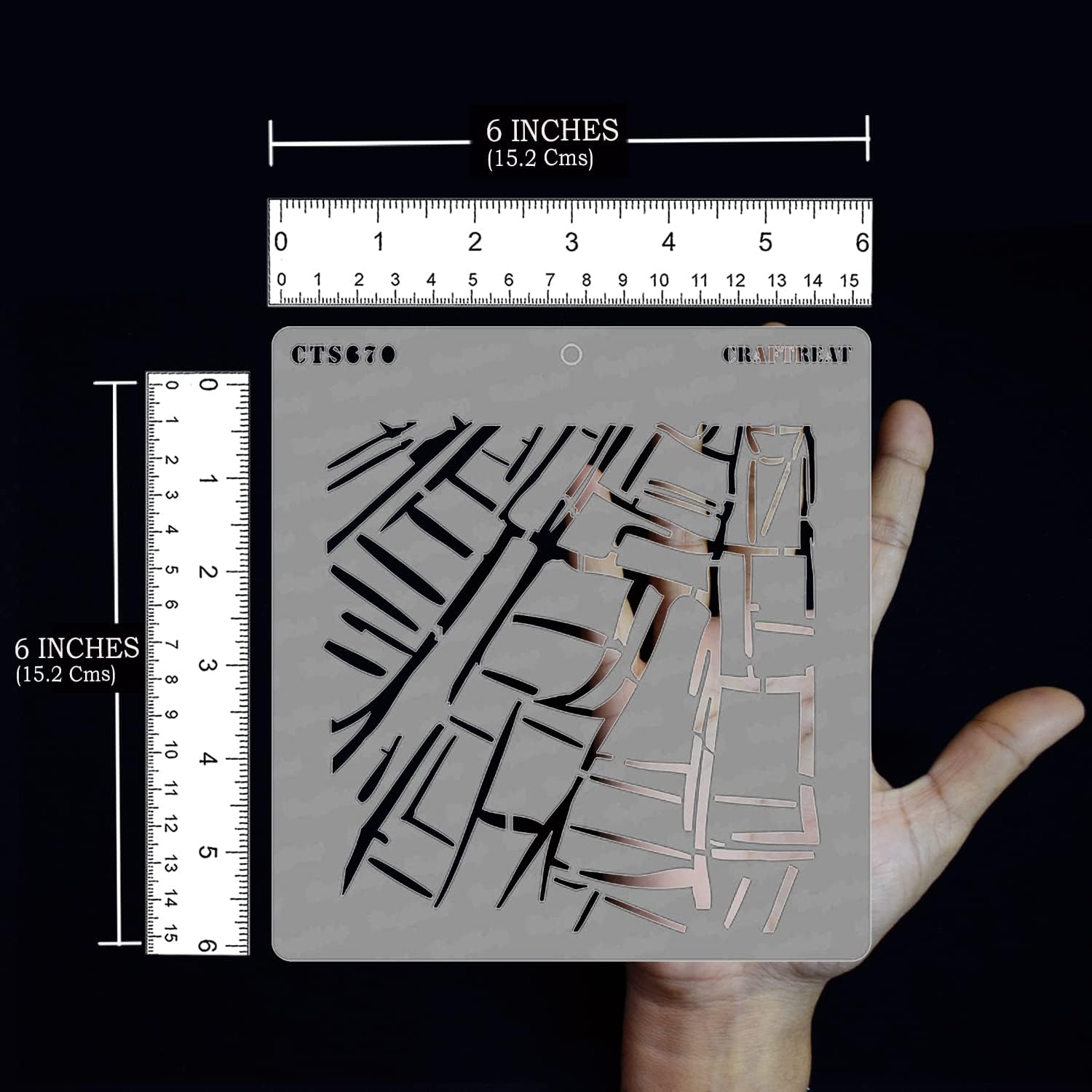 CrafTreat Plantillas de diario de arte para pintar sobre madera, mapa de la ciudad, 6 x 6 pulgadas, plantilla de grietas para pintura de tela,