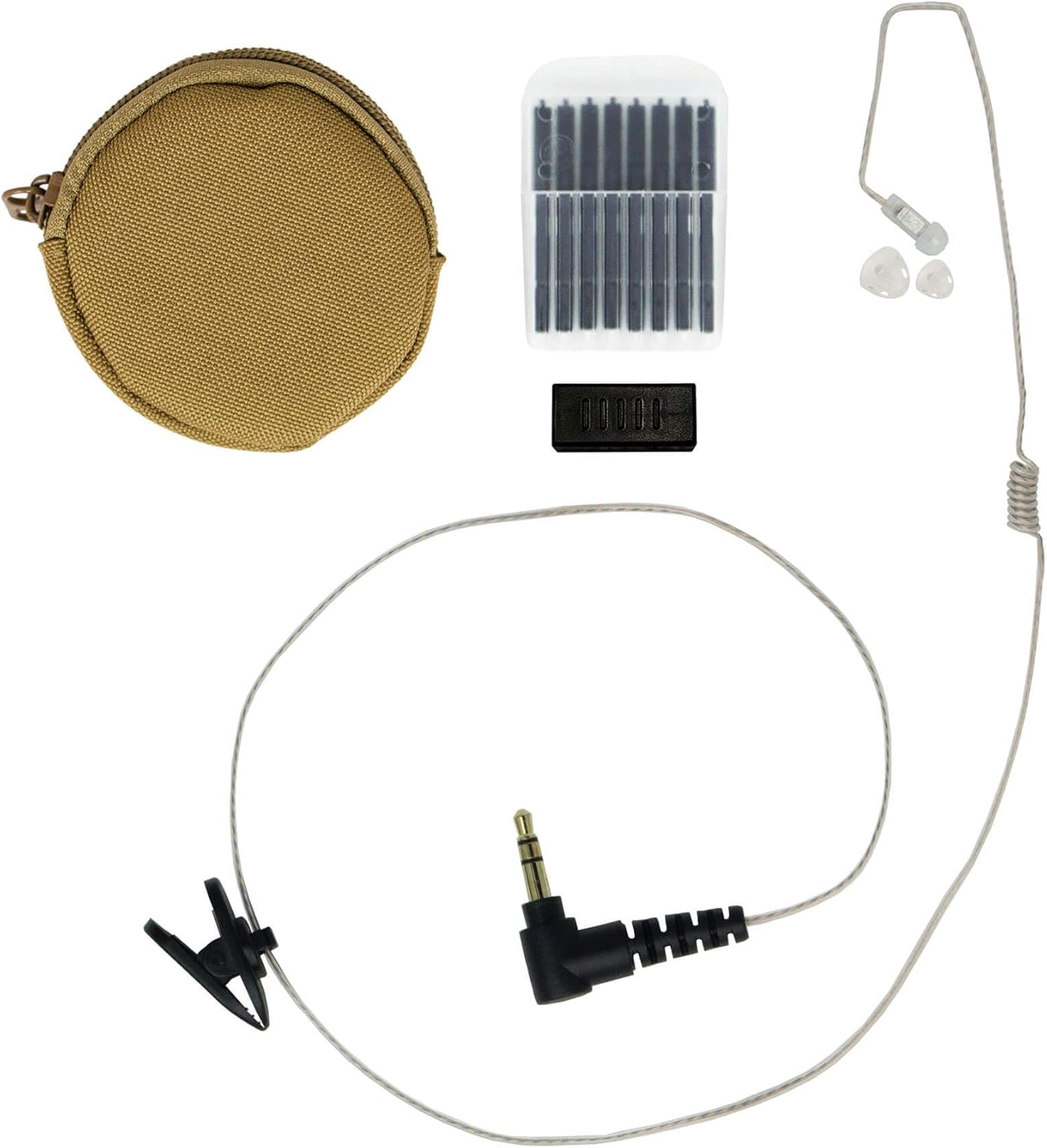 Kit de actualización de micrófonoauricular de la serie invisible, cubierta sin cámaraauricular táctico de radio ambidiestro, convertidor de