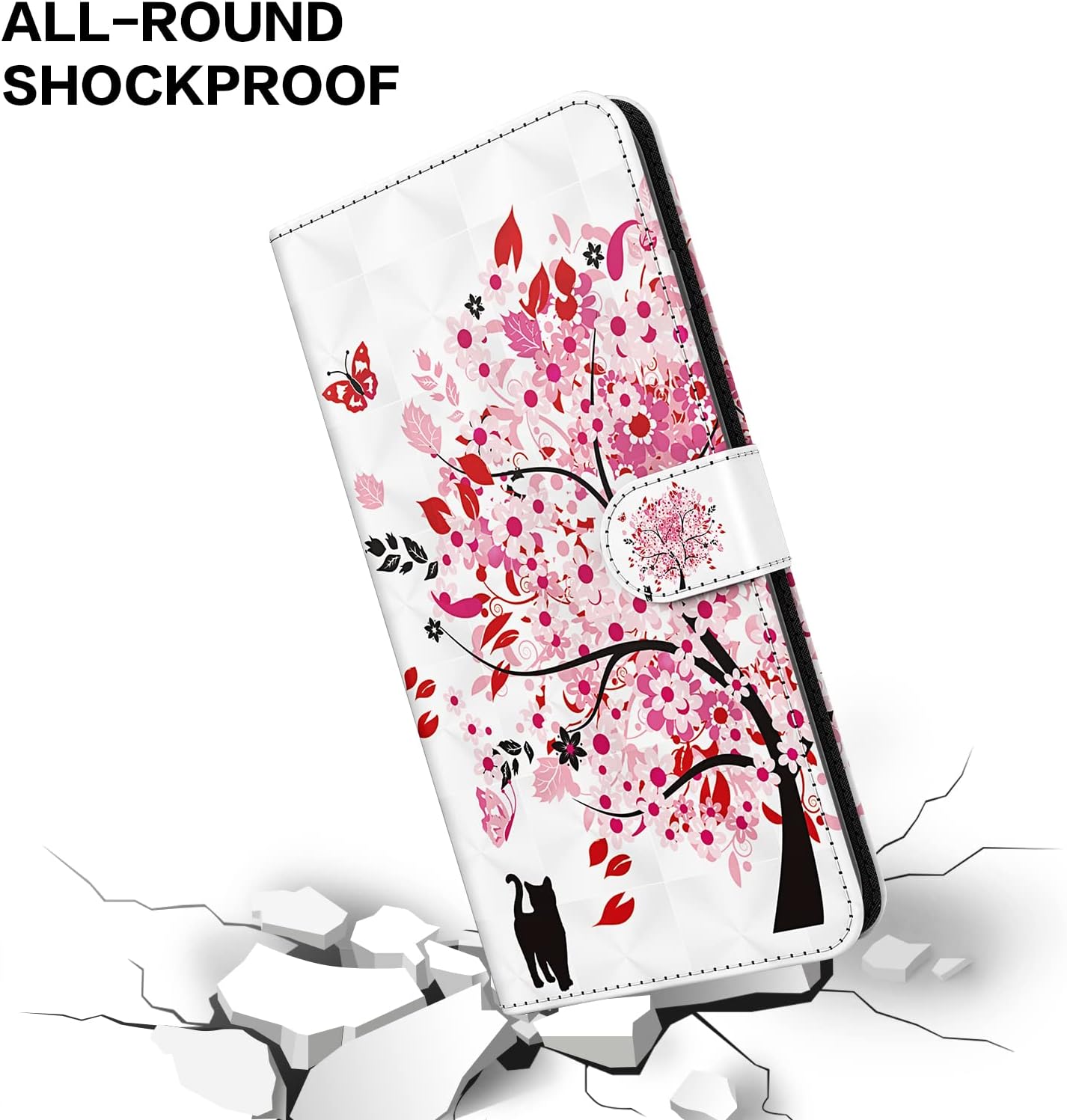 Funda para Moto G Stylus 5G 2022, cartera con tapa con tapa y bonito diseño de dibujos animados 3D, funda de piel sintética para niñas y mujeres,