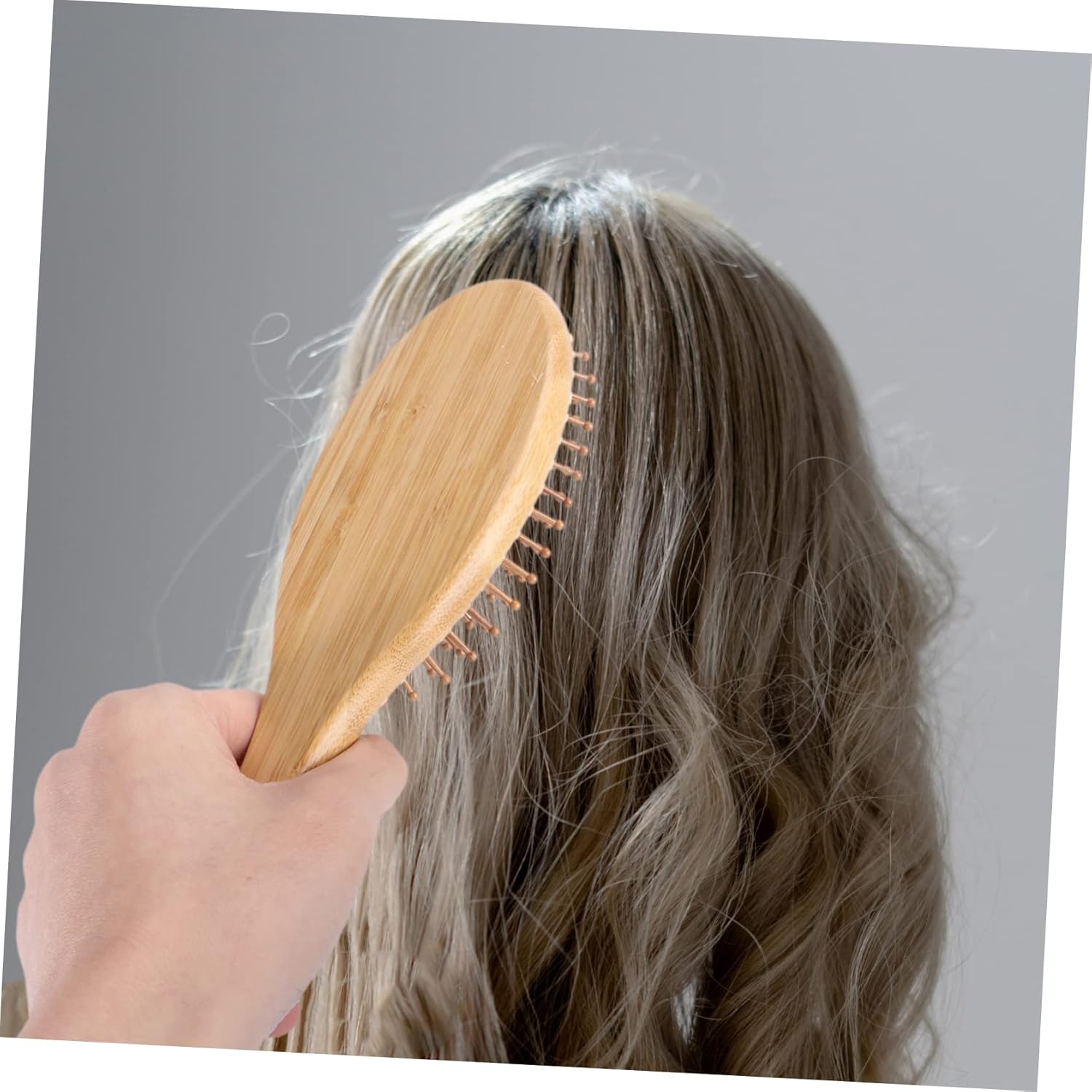Peine de bambú para el cabello, 3 piezas, peines de barba, cepillo de cerdas de madera, peine de bambú natural, cepillo masajeador para cuero
