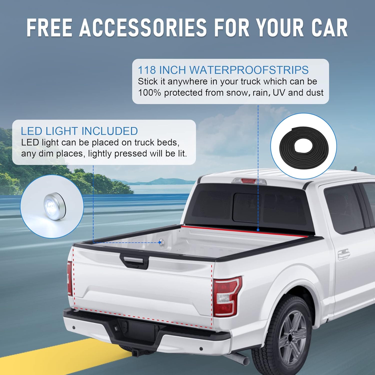 JDMSPEED Funda enrollable suave para caja de camioneta compatible con Nissan Titan 2004-2015 de 5.5 pies, accesorios solo para modelos con sistema