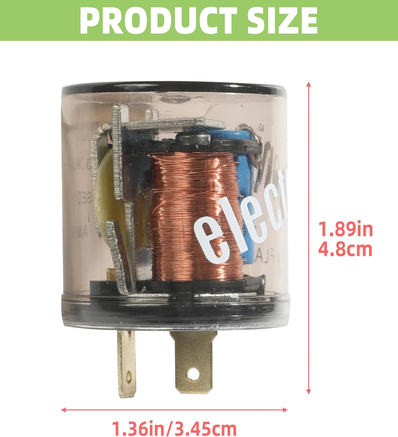 Relé intermitente LED de 2 piezas, relé de coche de 12 V, relé de señal de giro, accesorios de automóvil, relé eléctrico de 2 pines, compatible con