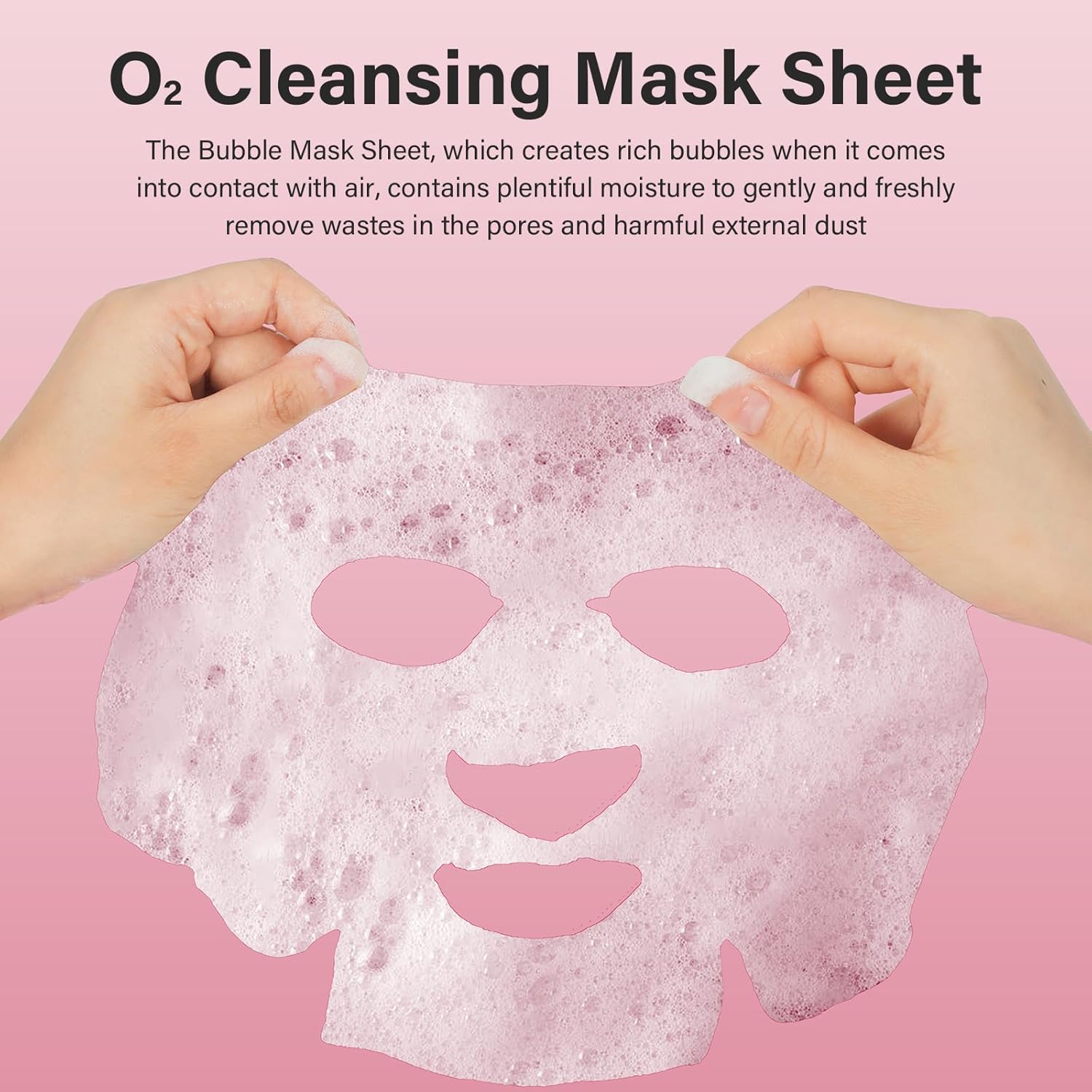 Pink Rose O2 Bubble – Mascarilla facial para el cuidado de la piel, mascarillas de limpieza profunda para la cara, mascarilla facial hidratante para