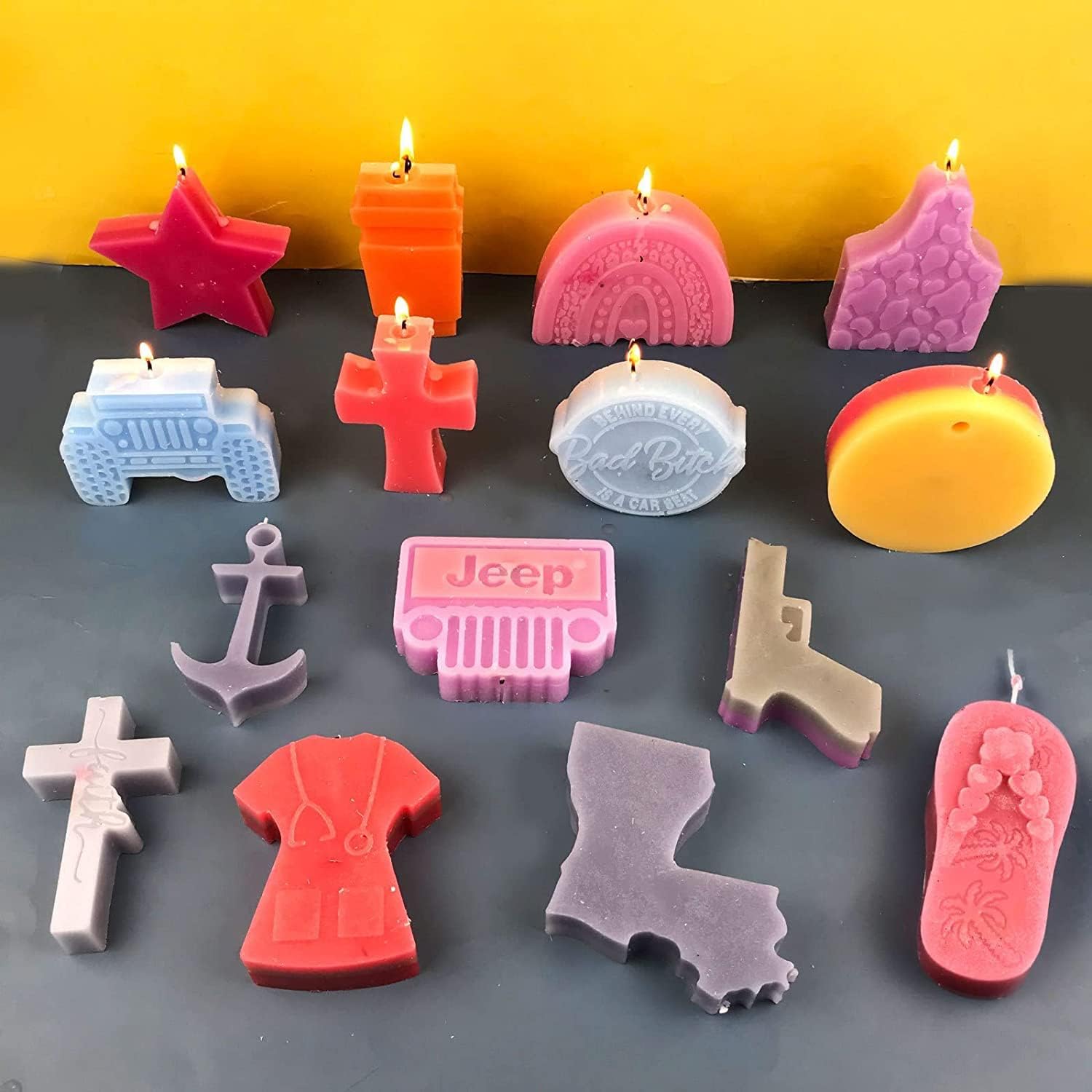 Freshie Molds – Moldes de silicona para freshies de automóvil, moldes de silicona para llavero, moldes de resina epoxi de silicona para cuentas