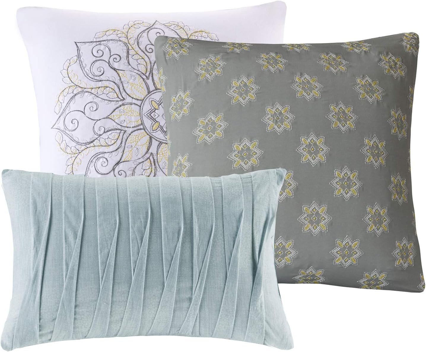 Madison Park – Juego de edredón reversible de 100% algodón con falda de cama a juego y almohadas decorativas